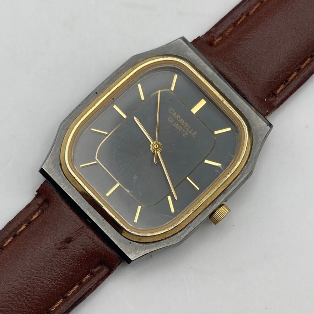 VTG Caravelle by Bulova Octagonal Watch 28mm - New Battery - Italian Leather